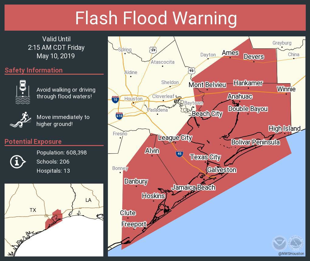 Flash Flood Warning until 2:15 AM Friday May 10